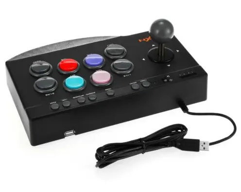 PXN 0082 Mini Video Game Console USB Macro Turbo Fierce Fighting Arcade Joystick for Xbox PC PS4 PS3 Switch Android