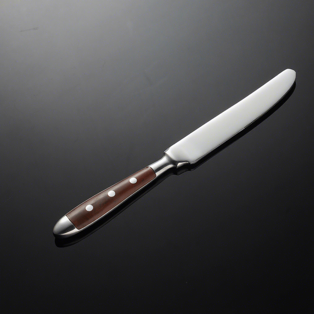 Brown dinner knife