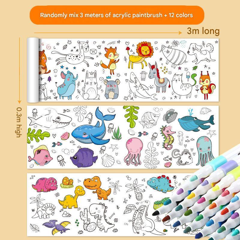 Pinceau 12 couleurs + 3 mètres (aléatoire)