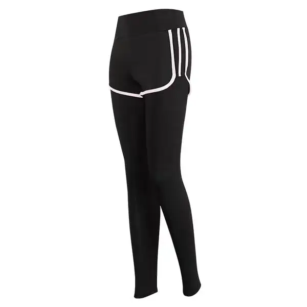 El diseño del OEM damas 94% poliamida 6% Spandex a rayas de dos piezas Yoga Legging salud movimiento Pantalones