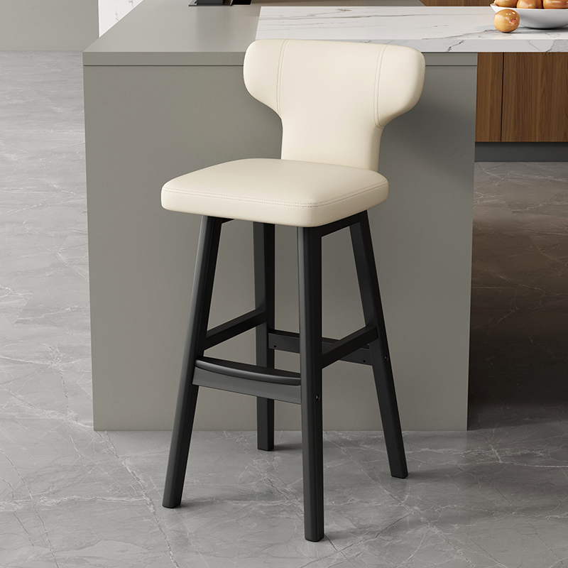 Black wooden legs, milky white cat scratch leather
