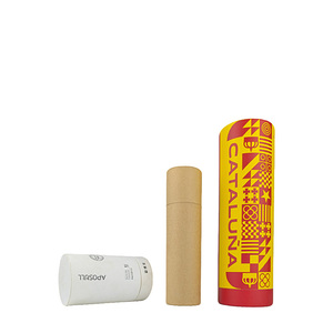可生物降解牛皮纸管包装小圆形圆柱形纸板，用于香水和精油