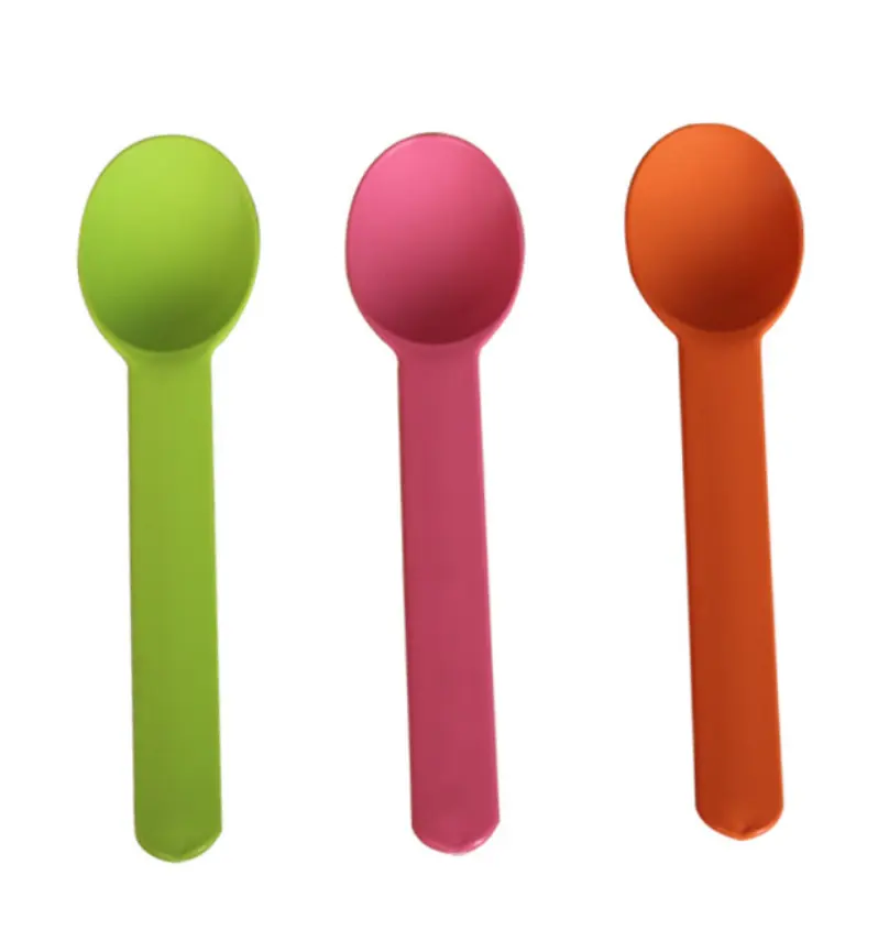 Econewleaf cucchiaio di amido di mais personalizzato cucchiai usa e getta cucchiai di gelato allo Yogurt in PLA biodegradabili colorati