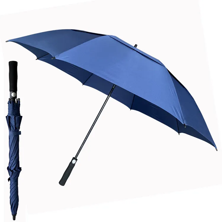 Parapluie YS-7049 de grande quantité pour la pluie coupe-vent publicité personnalisée grande taille avec évents parapluie de golf à ouverture automatique avec logo