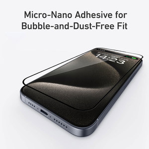 カスタムロゴ2パックマジックボックス防塵電話強化ガラススクリーンプロテクターiPhone用簡単取り付けキット12 13 14 Pro Max - Product Image 4