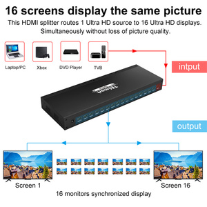 TESmart-Divisor HDMI 1x16, compatible con 4K30HZ, EDID, HDCP 2,2, para tiendas de TV, salones de exposición, 1 en 16 salidas, divisor de vídeo HDMI - Product Image 2