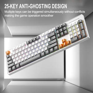 Customized <strong>Computer</strong> 104-key Three-color Mechanical Wired <strong>Keyboard</strong> with RGB Backlight - Product Image 4