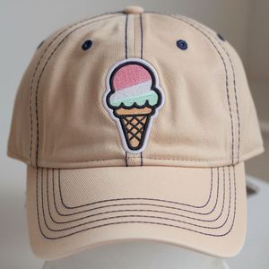 Nhà Máy Giá Tùy Chỉnh Ice Cream Khuyến Mại Thương Hiệu Logo Mũ Nhỏ Giọt Số Sắt Trên Thêu Sequin Các Bản Vá Lỗi Cho Mũ Bóng Chày - Product Image 5