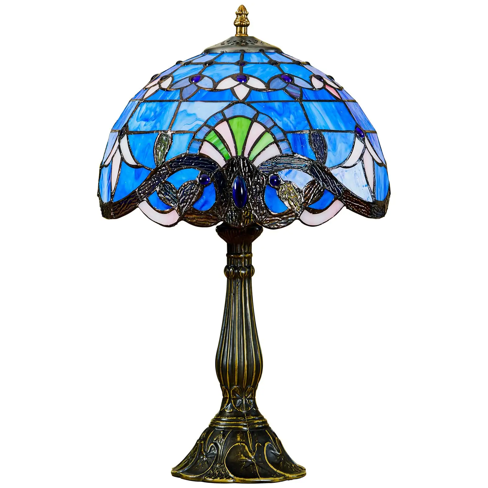 8-дюймовые настольные лампы Tiffany для ресторана Tiffani Lampen Tifany Lamparas De Mesa дизайн ретро Цветочное Стекло витраж Lampada Da Tavolo