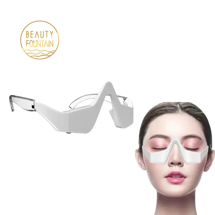 Masajeador portátil 3D para el cuidado de los ojos, máquina de eliminación de ojeras con luz roja, antiarrugas, bolsa para los ojos, vibración, EMS