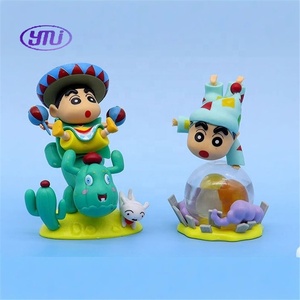 クレヨンシンチャンQちびフィギュアセット8個入りクラシックシーンネネウサギサボテン箱入りグッズ