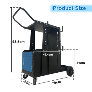 JH-Mech Mobile Welding Machine <strong>Trolley</strong> with Swivel Wheels 3-Tier Service Weld Cart with Lock Welding <strong>Trolley</strong> - Product Image 2