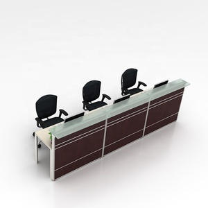 信达现代椭圆形沙龙接待台设计小型接待台 - Product Image 2