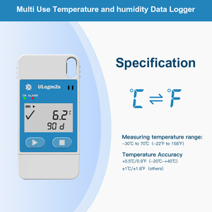 Registradores de datos de temperatura de cadena fría de alta precisión Registrador reutilizable 32000 puntos Pdf CSV USB Registrador de datos de temperatura multiusos - Product Image 4