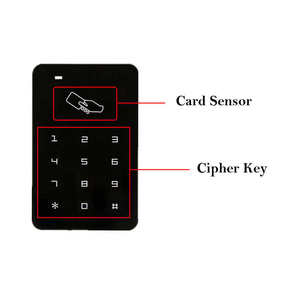 13.56mhz ingresso porta di prossimità Touch-screen tastiera Rfid lettore di schede di controllo di accesso - Product Image 6