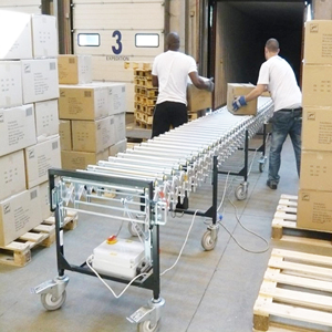 Roller <strong>Conveyor</strong> Manufacturer <strong>Container</strong> Truck <strong>Unloading</strong> <strong>Loading</strong> and <strong>Unloading</strong> Flexible Expandable Roller <strong>Conveyor</strong> for Box Carton - Product Image 6