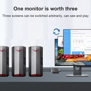 Xput3ポート3In1Out 3x1 8K DP Displayport双方向スイッチスイッチャースプリッターボックスアダプターコンバーター1.48K 60Hz 4K 144Hz - Product Image 4