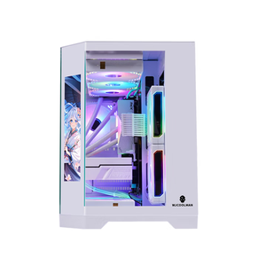 ZeroMaster Dreamer Series M-ATX <strong>Case</strong> Column-less Pure White Sea View Room <strong>Computer</strong> <strong>Case</strong> 360 Water Cooling LCD Screen Host <strong>Case</strong>