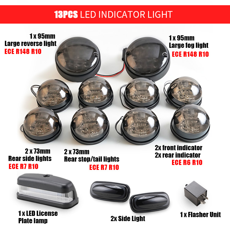 Conjunto de indicadores de humo - 13 piezas