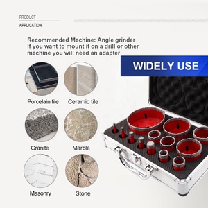 <strong>1</strong> Set/13pcs Vacuum Brazed Diamond Drill Core Bits Set Granite Marble Drilling Bit <strong>Hole</strong> Saw Tile Cutter for Angle Grinder - Product Image 3