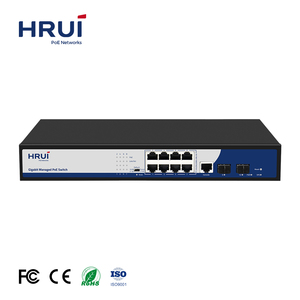 สนับสนุน OEM ODM PoE Switch VLAN และขยาย250M 150W PoE Power 10พอร์ตกิกะบิต L2 - Product Image 1