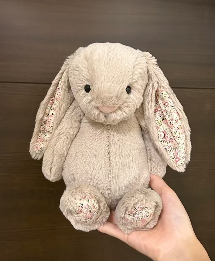 New beige floral rabbit 31cm