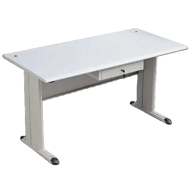 โต๊ะทำงานเหล็กแบบทันสมัยโต๊ะโลหะเชิงพาณิชย์แบบเรียบง่ายสำหรับโฮมออฟฟิศ