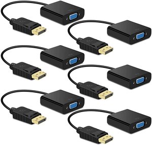 Adaptador de puerto de pantalla (DP) a VGA chapado en oro, adaptador VGA (macho a hembra) para ordenador de escritorio y portátil - Product Image 2