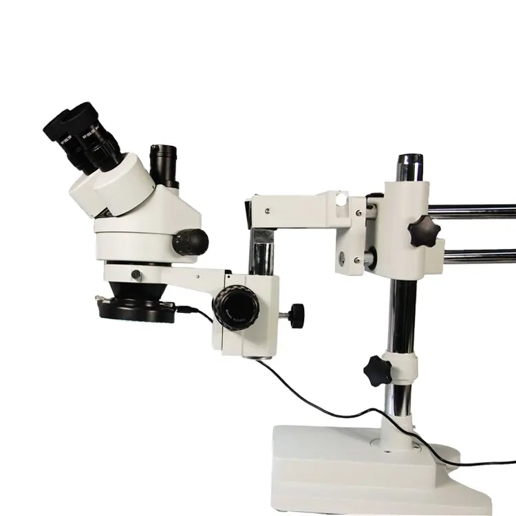 Phenix XTL-165-VT 7X-45X Zoom-microscopio trinocular estéreo con cerradura, soporte de brazo dual, fabricante profesional de China, barato