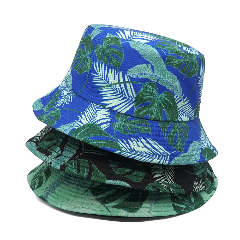 Toptan geri dönüşümlü toplu kova şapka, OEM özel Logo Unisex yüksek kalite düz güneş gölge baskı balıkçı kap