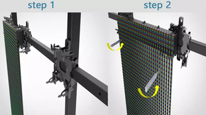 3D sahne Led cam tel örgü elek perde açık pencere dijital tabela ve ekran şeffaf Led ekran - Product Image 4