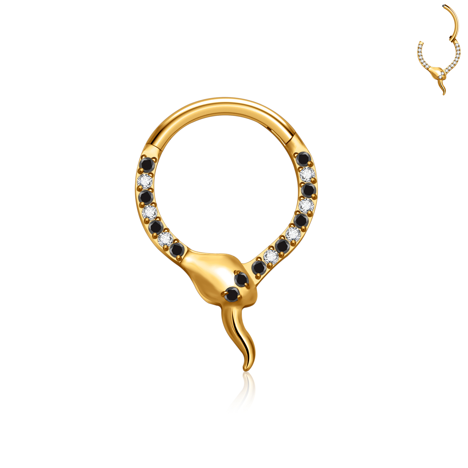 Design 2 Gold Black Zircon Eyes