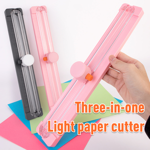 ZEQUAN 3 in 1 A4 kağıt kesme makinesi manuel fotoğraf grafik kağıt kesici slayt kağıt kesici için düz noktalı çizgi eğrisi el yapımı kesici - Product Image 4