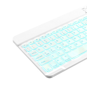 Teclado de oficina inalámbrico ultrafino y combinación de ratón, Combo compatible con Win/IOS/Android/teléfonos móviles, teclado colorido de 10 pulgadas - Product Image 4