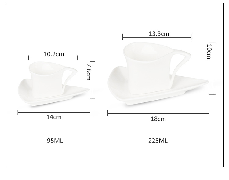 Grace triangle shape coffee cup for wedding