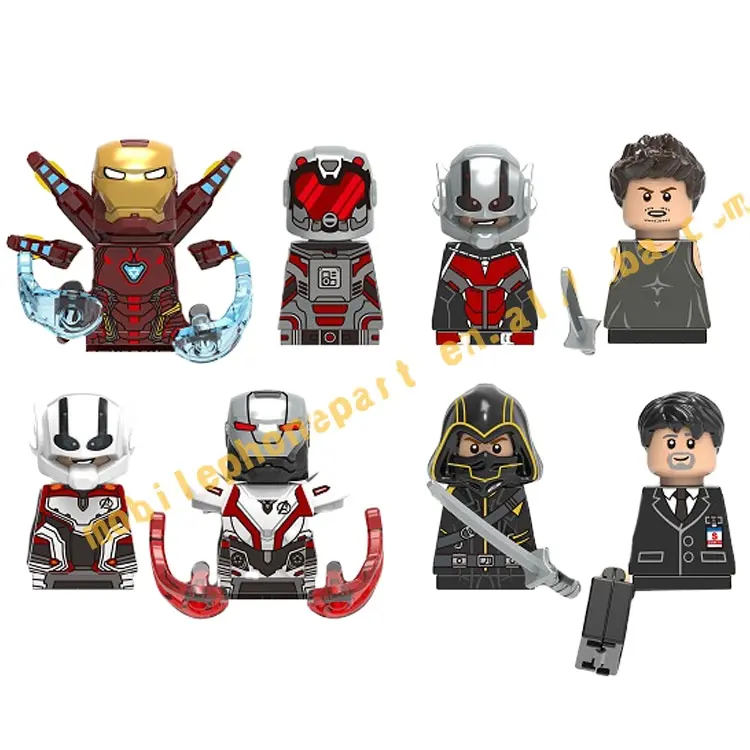 ABS Plastics Super Heros Mark85 Ant Hawkeye War Machine Happy Hogan Mini Bricks Figures Building Blocks Toys Juguetes X0265