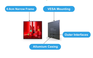 Smart 2K 4K LCD quadratischer Bildschirm Werbe display Digital Signage Foto rahmen für Aufzug Einzelhandel geschäft U-Bahn Verwenden Sie Art Display - Product Image 3