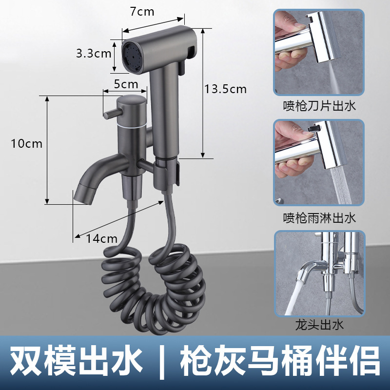 Gun gray-double tap spray gun set 2m telescopic tube