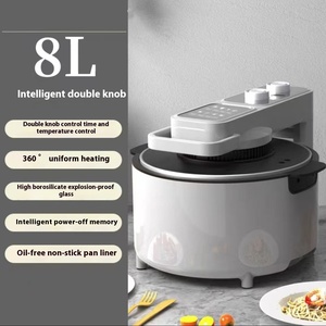 8L görsel hava yağsız büyük kapasiteli elektrikli fritöz otomatik rotasyon patates kızartma makinesi çok fonksiyonlu fırın Dropship - Product Image 3