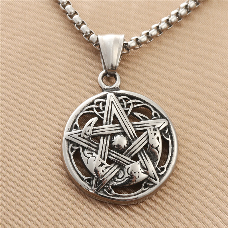 Pendentif en argent avec une chaîne de perles carrées de 3,0*60 cm