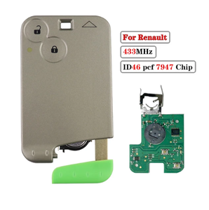 2 Buttons Smart Remote <strong>Key</strong> Shell With ID46 PCF7947 Chip 433MHZ Fit for Renault Laguna <strong>Espace</strong> Velsatis 2001-2006 Keyless Entry - Product Image 2