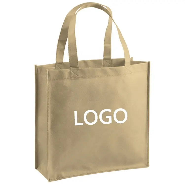 حقيبة تسوق صديقة للبيئة مطبوعة قابلة لإعادة الاستخدام معاد تدويرها غير منسوجة حقائب بتسامي الأشعة فوق الصوتية مع شعار