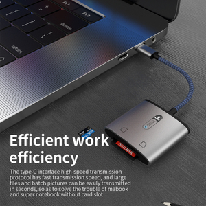 Nuovo arrivo 2 in 1 USB-C al lettore di schede di deviazione standard TF compatibile con il telefono di androide, Plug and Play - Product Image 4