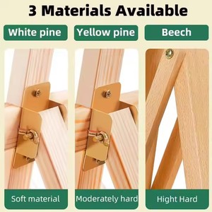 Phòng Thu Sàn Đứng Giá Vẽ Nghệ Thuật Hiển Thị 0.9M 1.2M 1.5M 1.75M Gỗ Đứng Giá Vẽ Có Thể Điều Chỉnh H-Khung Nghệ Sĩ Giá Vẽ - Product Image 2