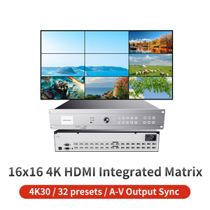 Professional 16x16 UHD 30Hz <strong>Matrix</strong> <strong>Switch</strong> Splitter Intelligent EDID IR <strong>Audio</strong>/Video Ultra High <strong>Audio</strong> Video Lighting Professionals - Product Image 4