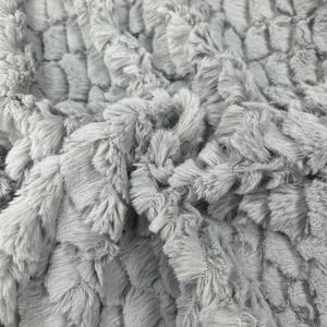 100Polyester Thỏ Giả Lông Thú Vải Bàn Chải Hoa Mềm Mại Trắng PV Vải Cho Áo Khoác Mùa Đông, Đồ Chơi Và Chăn - Product Image 3