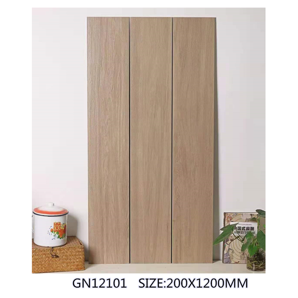 Fujian artificial villa glazed porcelain Wood tiles building materials From factory 200x1200mm