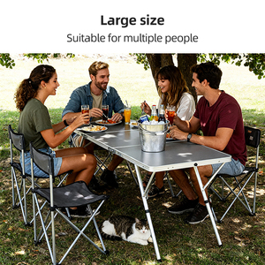 Homful gấp di động cắm trại bảng 6ft nhôm nhẹ dã ngoại cắm trại bảng - Product Image 4