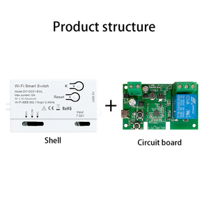 EWelinkWifiスマートスイッチホームオートメーション1CHWiFiリレー5vACDC7-32VスマートランプライトスイッチAlexaWiFiリレー - Product Image 6