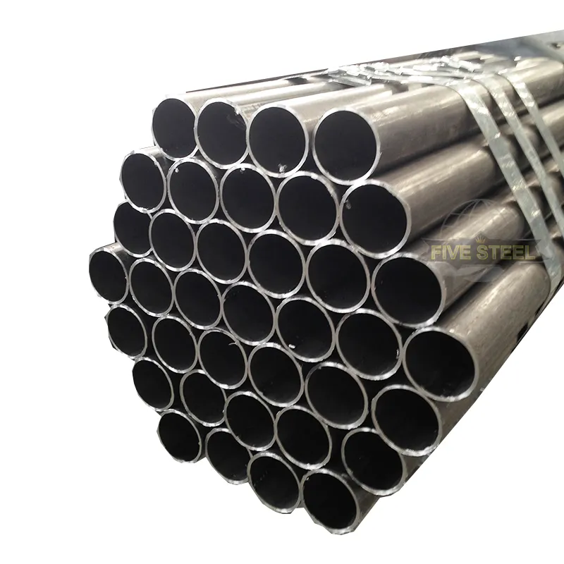 Iron Pipe 6 Meter Welded Steel Pipe Round Erw Black Carbon Steel Pipe